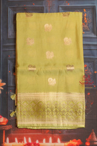 volt-green-colour-satin-banaras-saree-with-annam-zari-butta-and-self-blouse