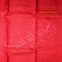 BLOOD RED COLOUR BODY WITH SELF BLOUSE & BORDER