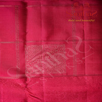 RUBY PINK COLOUR BODY FLORAL EMBOSED PATTERN COPPER ZARI BUTTA WITH SELF BLOUSE