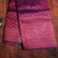 MAGENTA COLOUR BODY ALL OVER COPPER ZARI BUTTA WITH SELF BLOUSE