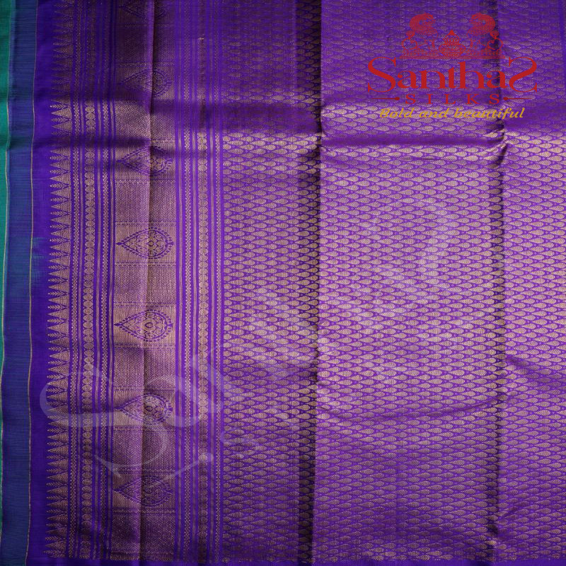 AQUAMARINE BLUE COLOUR BODY BIG BUTTA WITH CONTRAST BLOUSE