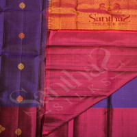 VIOLET COLOUR BODY WITH COPPER ZARI BUTTAS AND CONTRAST BLOUSE & BORDER