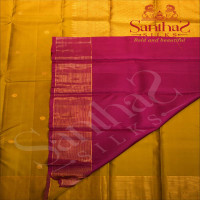 LIMERICK GREEN COLOUR BODY WITH GOLDEN COIN ZARI MOTIFS AND CONTRAST BLOUSE & BORDER