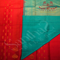 DARK PINK COLOUR BODY WITH GOLDEN ZARI MOTIF WITH CONTRAST BLOUSE