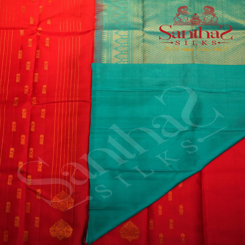 DARK PINK COLOUR BODY WITH GOLDEN ZARI MOTIF WITH CONTRAST BLOUSE