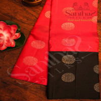 DARK PINK COLOUR BODY WITH SILVER ZARI BUTTAS AND CONTRAST BLOUSE