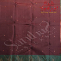 PURPLE COLOUR BODY WITH COPPER AND SILVER ZARI BUTTAS AND CONTRAST BLOUSE