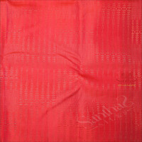 BORDERLESS RED ORANGE COLOUR BODY WITH ALL OVER BUTTA WITH CONTRAST BLOUSE