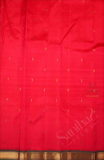ONE SIDE BORDER BRIGHT PINK COLOUR BODY WITH GOLDEN ZARI BUTTA & WITHOUT BLOUSE