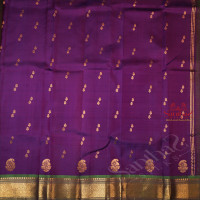 ONESIDE BORDER PURPLE COLOUR BODY WITH GOLDEN ZARI BUTTA & WITHOUT BLOUSE