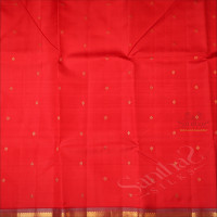 ONE SIDE BORDER RED COLOUR BODY GOLDEN ZARI BUTTA & WITHOUT BLOUSE