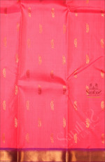 DEEP PINK COLOUR BODY WITH GOLDEN ZARI BUTTA WITH CONTRAST BLOUSE & BORDER