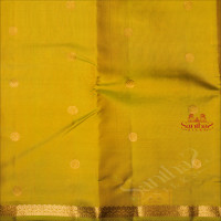 LIME GREEN COLOUR BODY WITH SMALL BUTTAS AND SELF COLOUR PALLU WITH SELF COLOUR BLOUSE
