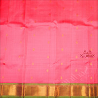 ONESIDE BORDER PINK COLOUR BODY WITH GOLDEN ZARI BUTTA & WITHOUT BLOUSE
