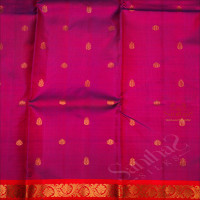 PURPLE COLOUR BODY WITH GOLDEN ZARI BUTTA WITH CONTRAST BLOUSE & BORDER