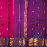 ONESIDE BORDER DARK PURPLE COLOUR BODY WITH GOLDEN ZARI BUTTA & WITHOUT BLOUSE