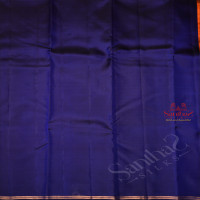 NAVY BLUE COLOUR PLAIN BODY WITH CONTRAST BLOUSE & BORDER