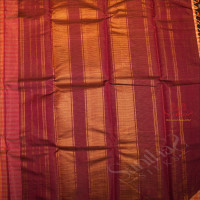 BORDERLESS ORANGE & WHITE COLOUR CHECKED BODY WITH CONTRAST BLOUSE