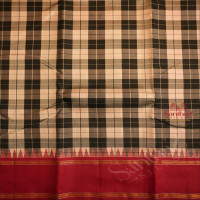 BLACK AND WHITE COLOUR BODY WITH CHECKED AND CONTRAST COLOUR BLOUSE