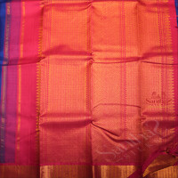 ROYAL BLUE COLOUR PLAIN BODY WITH CONTRAST BLOUSE & BORDER