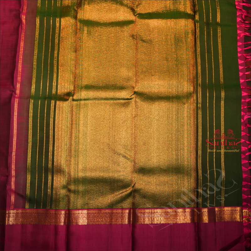 LIGHT MAROON COLOUR PLAIN BODY WITH CONTRAST BLOUSE