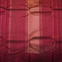 BORDERLESS INK BLUE COLOUR BODY THALAMBOO THREAD BUTTA WITH CONTRAST BLOUSE