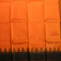 MUSTARD YELLOW COLOUR BODY WITH THALAMBOO THREAD BUTTA WITH CONTRAST BLOUSE