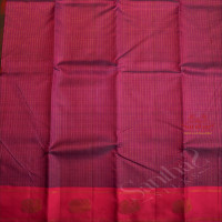 PURPLE COLOUR CHECKED BODY WITH ANNAM BUTTA WITH CONTRAST BLOUSE & BORDER