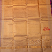 PURPLE COLOUR BODY WITH GOLDEN STRIPS WITH CONTRAST BLOUSE & BORDER