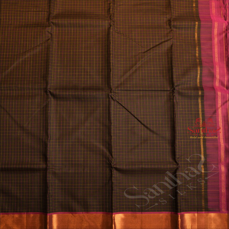 BLACK COLOUR BODY WITH MULTI COLOUR STRIPS WITH CONTRAST BLOUSE & BORDER