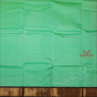 PISTA GREEN COLOUR PLAIN BODY WITH CONTRAST BLOUSE & BORDER