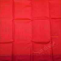 DARK PINK COLOUR CHECKED BODY WITH CONTRAST BLOUSE & BORDER