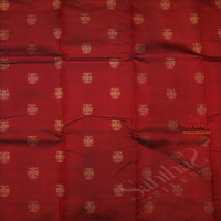 MAROON COLOUR BODY WITH GOLDEN ZARI RETTAI KILI BUTTA WITH CONTRAST BLOUSE