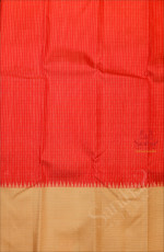 ONESIDE BORDER PEACH COLOUR BODY WITH CONTRAST BLOUSE & BORDER