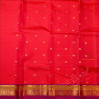 PINK COLOUR BODY WITH GOLDEN ZARI ANNAM BUTTA WITH CONTRAST BLOUSE & BORDER