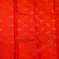 ORANGE COLOUR BODY WITH GOLDEN ZARI KOLAM BUTTA WITH CONTRAST BLOUSE & BORDER