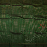 DARK GREEN COLOUR BODY WITH GOLDEN ZARI BUTTA WITH SELF BLOUSE & BORDER