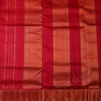 9 YARDS MADISAR VIOLET COLOUR CHECKED BODY WITH GOLDEN ANNAM CHAKKARAM BUTTA SELF BORDER & WITHOUT BLOUSE