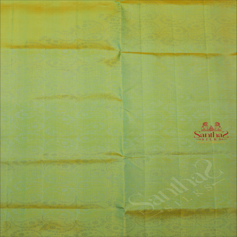 FRENCH LIME COLOUR BODY WITH MANGO BUTTA NEEM ZARI WITH CONTRAST BLOUSE