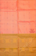 PINKISH ORANGE COLOUR BODY WITH FANCY THREAD BUTTA WITH CONTRAST BLOUSE & BORDER