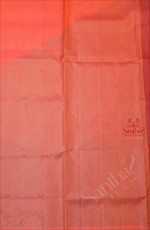 BORDERLESS LIGHT PEACH COLOUR BODY WITH MANGO BUTTA NEEMA ZARI WITH CONTRAST BLOUSE & PALLU
