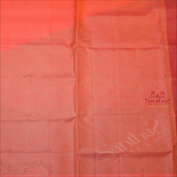 BORDERLESS LIGHT PEACH COLOUR BODY WITH MANGO BUTTA NEEMA ZARI WITH CONTRAST BLOUSE & PALLU